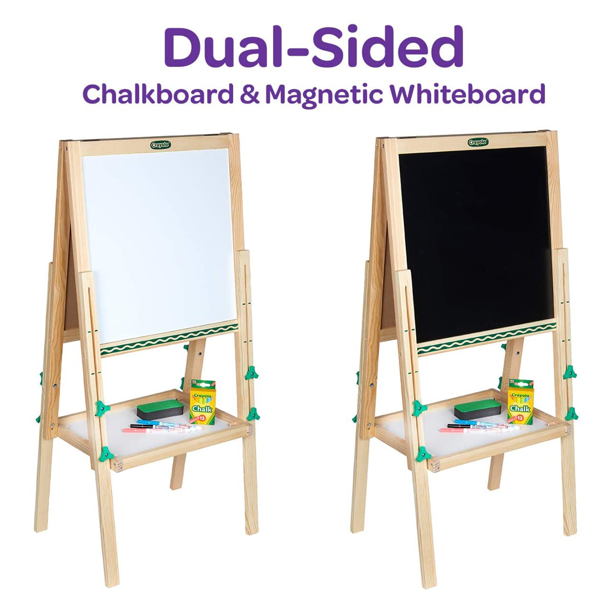 Crayola Kids Mini Wooden Art Easel & Supplies, Toddler Toys, Gift for Kids, Ages 3, 4, 5, 6