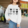 thumbnail image 2 of KAUOD Teen Girls Heart Print Sweatshirts Oversized Crew Neck Long Sleeve Cute Pullover Tops Clothes Kids Cotton Hoodies, 2 of 9