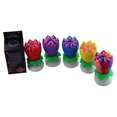 thumbnail image 5 of Upgrade Multicolor Rotating Lotus Cake Candle Electronic Music Candle Birthday Wedding, 5 of 5