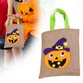 thumbnail image 5 of SUSHANG Reusable Linen Halloween Candy Bag with Pumpkin, Witch and Black Cat Print - Spacious Trick or Treat Bag with Handle for 𝗞𝗶𝗱𝘀, Festive Party Favor Gift Container for Holiday Fun, 5 of 8