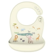 Adjustable, Soft and Waterproof Silicone Baby Bibs - BPA-Free and Durable Bibs for Babies and Toddlers