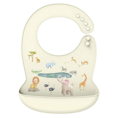 Adjustable, Soft and Waterproof Silicone Baby Bibs - BPA-Free and Durable Bibs for Babies and Toddlers