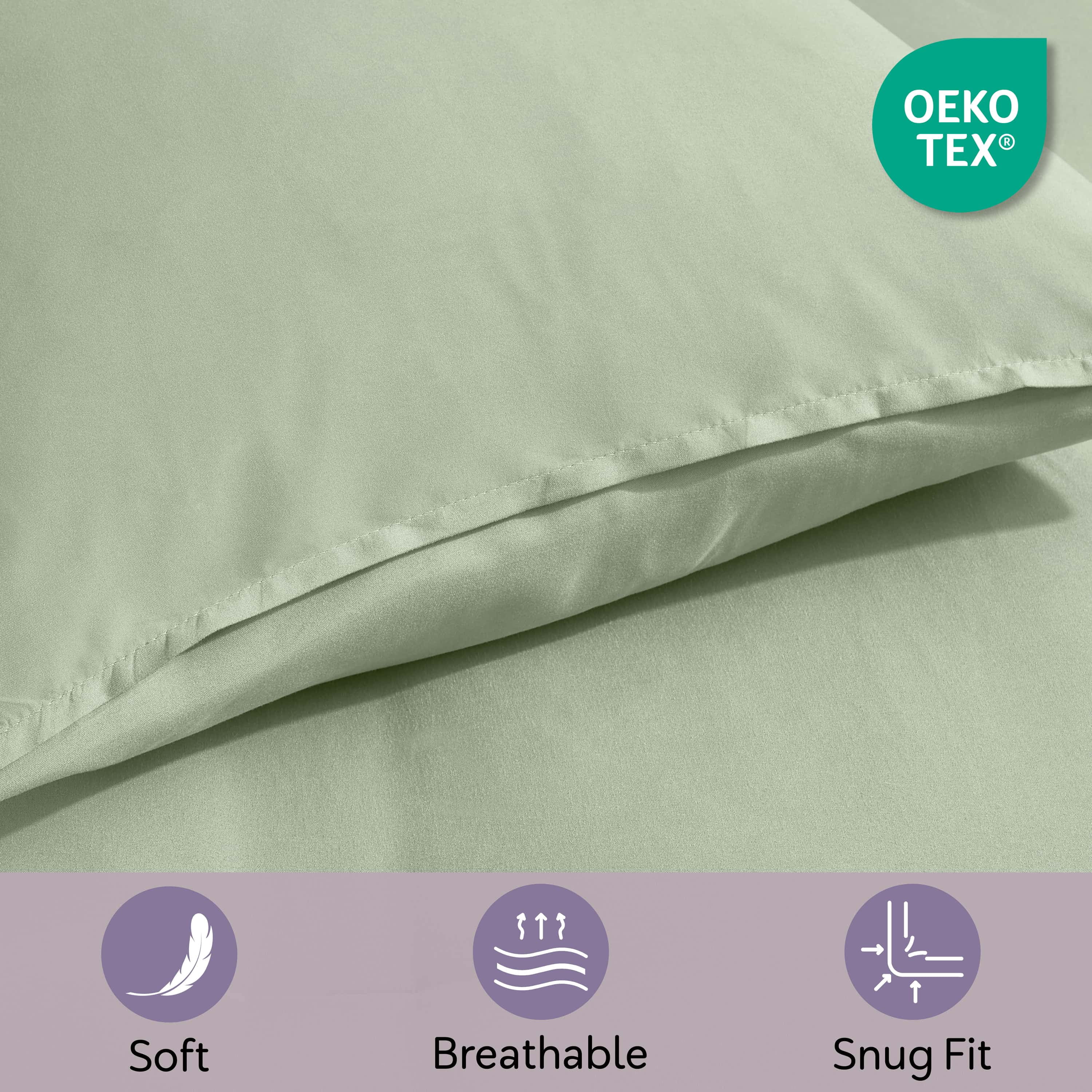 LammaLoe Full Comforter Set, 7 Piece Bed in a Bag, Ultra Soft Bedding Comforter Set with Sheets, All Season Bed Set, Sage Green