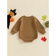thumbnail image 4 of Suealasg Newborn Baby Boys Girls Halloween Clothes Long Sleeve Pumpkin Print Sweatshirt Romper Bodysuit Jumpsuits 3 6 12 18 Months Infant Fall Playsuit, 4 of 7