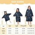 thumbnail image 3 of Space Galaxy Doodle Wearable Blankets Hoodie Oversize Sherpa Wearable Soft Blanket Warm Cozy 3-14 Age, 3 of 7