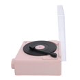 thumbnail image 2 of Haut-parleur Bluetooth Lecteur de Disques ABS Mignon Portable Tourne-Disque Sans Fil Réveil pour Décoration de Table de Chambre à Coucher Rose_Perfect Gift, 2 of 5
