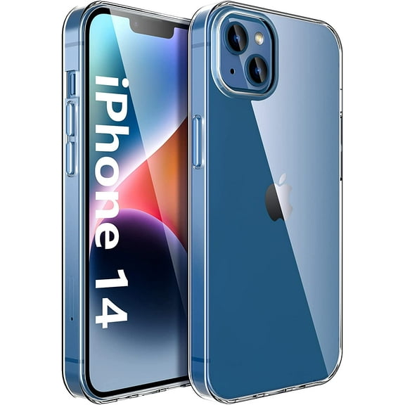Crystal Clear iPhone 14 Case 2022.Soft Slim Fit Transparent Plastic TPU Protective Silicone Cover Phone Cases for iPhone 14 [Slim Thin & Comfort Grip] [Shockproof]