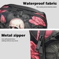 thumbnail image 4 of Rose Waterproof Oxford Cloth Hard Drive Case with Charger Pouch, PC Case, Small Travel Electronic Organizer, and Cord Organizer Travel - 5.9x9.44x3.14 in, 4 of 6