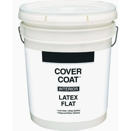 Valspar Cover Coat Flat White House Paint 5 gal