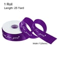 thumbnail image 2 of 1 Inch 25 Yard Wide Satin Ribbon Grosgrain Valentine Wedding Ribbon, Just for You, Dark Purple, 2 of 6