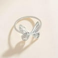 thumbnail image 5 of RSAMD Butterfly Open Ring Women Adjustable Stainless Steel Finger Rings Jewelry-Gold, 5 of 7