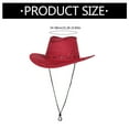 thumbnail image 3 of Classical Hat Wide Brimmed Western Ranchers Hat for Holiday Multicolored Hat with Stitching Outdoor Casual Wear, 3 of 8