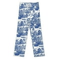 thumbnail image 3 of Willow Pattern Cobalt Blue Pajama Pants Breathable with Pockets Pajamas For Lady Vintage Sleeping Pants Bedroom Homewear, 3 of 6