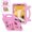 Pink, variant on For iPad mini 7th/6th Gen(2024/2021) Kids Case,With Handle Holder,With Foldable Kickstand,Animal Print,Lightweight Shockproof Non-Slip Kid-Proof Cover,Durable Drop Protection Case,Pink