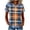 #0115-Orange, variant on Pounoo Casual Tops for Women Boho Floral Print Waffle Knit Denim Patchwork Print Tees Soft Comfy Summer Weekend Shirts Gift
