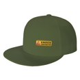 thumbnail image 1 of DouZhe Flat Brim Cap Snapback Hat, Traffic Warning Construction Prints Adjustable Green Adult Baseball Cap, 1 of 6