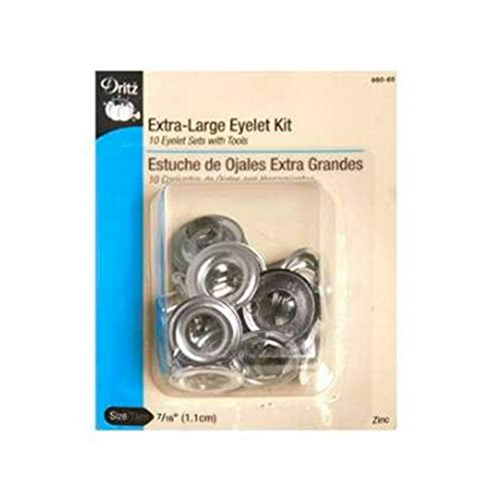 Dritz Extra Large Zinc Eyelet Grommet Kit 7/16" (1.1cm) with Tool Kit