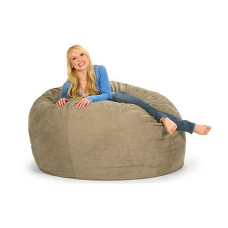 relaxsacks 5dm ms009 5 ft round relax sack microsuede camel