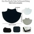 thumbnail image 2 of REDODECO Cotton Mock Turtleneck Dickey Half Top Collar Neck Blouse False Fake Neck Warmer,Black White Grey, 2 of 5
