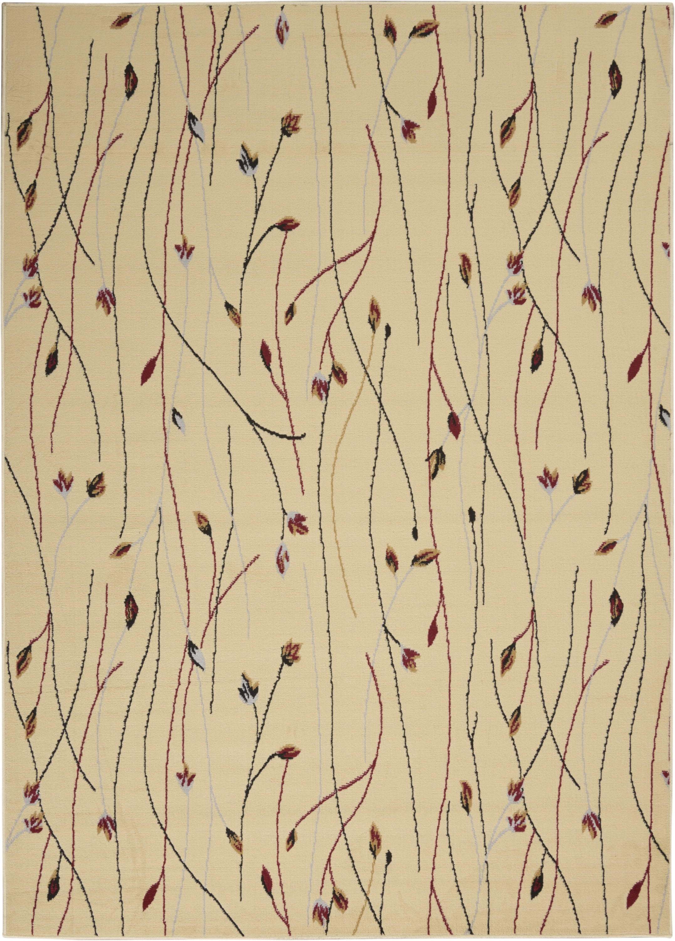 Nourison Grafix Contemporary Botanical Cream Area Rug