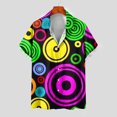 thumbnail image 1 of Fankiway Mode Hommes Confortable Impression Manches Courtes Col Rabattu Chemisier Hommes Chemises Manches Courtes Casual Revers Chemise à Col, 1 of 5