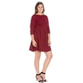 thumbnail image 2 of 24/7 Women's Plus Size Comfort Apparel Perfect Fit and Flare Plus Size Pocket Dress, 2 of 2
