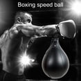 thumbnail image 2 of Saco Boxeo Inflable Forma Pera Entrenamiento Pelota Velocidad Boxeo PU negro Btafrte, 2 of 9