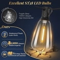 thumbnail image 4 of Nordic Hygge LED Outdoor String Lights 100FT Patio Lights with 52 Shatterproof ST38 Vintage Edison Bulbs, 4 of 8