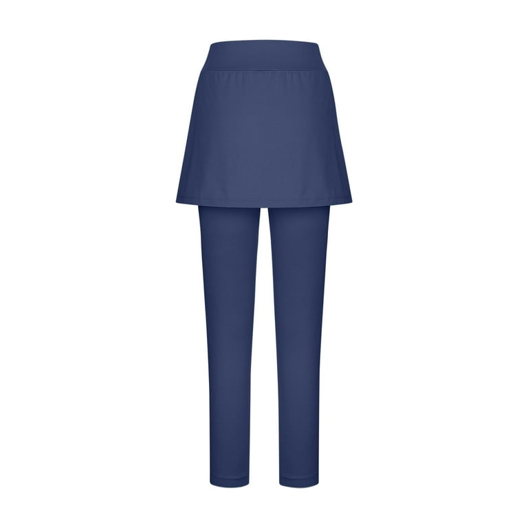 Zynviq Casual Pants Women Athletic Fake Two Piece High Waist