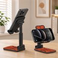 thumbnail image 4 of WIRESTER Black Foldable Phone Stand for Desk, Adjustable Portable Cell Phone Holder for iPhone 17, 16, 15, 14 and Android Smartphones - Basketball, 4 of 6