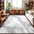 thumbnail image 2 of 3x5 Washable Area Rugs,Abstract Marble Texture Non-Slip Ultra Soft Rug Large Indoor Carpet,Modern Gray White Gradient Waves Floor Rugs for Home Living Room Bedroom Dining Room Office, 2 of 9