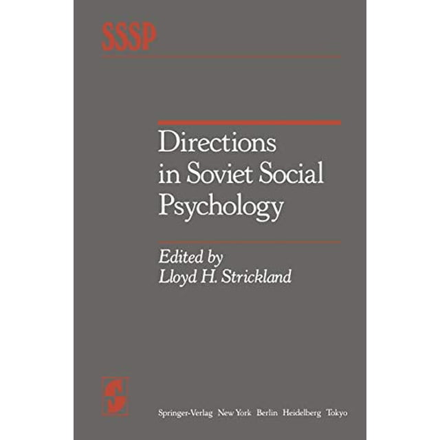Directions in Soviet Social Psychology (Springer Series in Social Psychology)