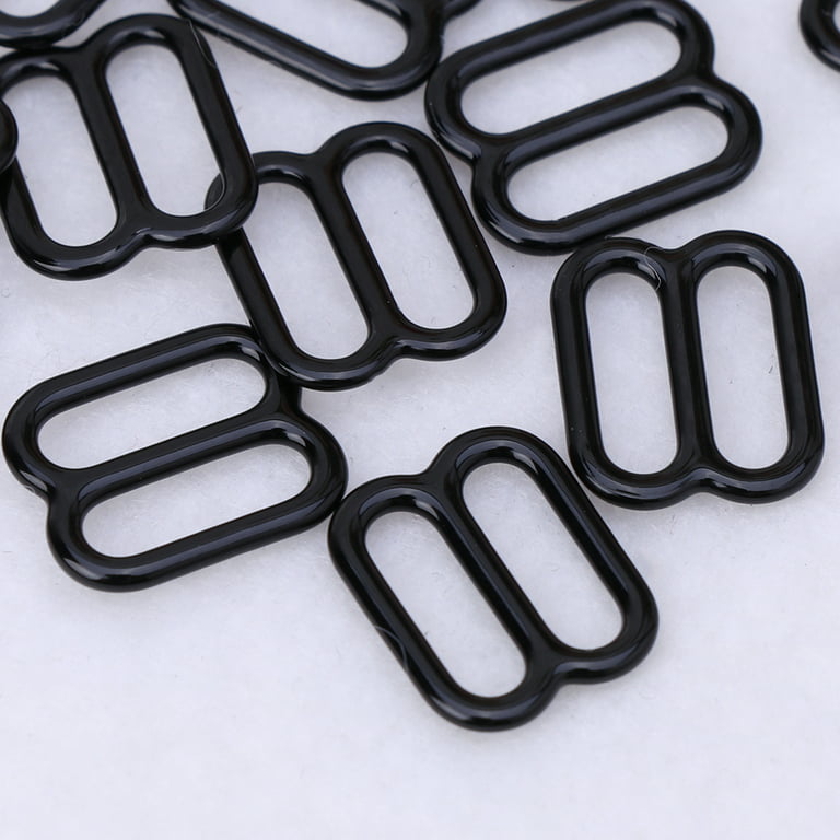 HGYCPP 100pcs Metal Lingerie Adjustable Sewing Bra Sliders Rings