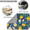 thumbnail image 4 of Lemon Blue Dish Drying Mat Absorbent Kitchen Counter Mat Microfiber Drainer Pad with Hanging Loop Kitchen Decor for Sinks Draining Utensils Pots Pans Countertop Dish Pads 16x18 Inch, 4 of 6