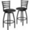 Black Vinyl Seat/Black Metal Frame, variant on Flash Furniture 2 Pack HERCULES Series Black Ladder Back Swivel Metal Barstool - Burgundy Vinyl Seat