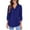 Royal Blue, variant on LUXUR Women Top Baggy Loose Tunic Pullover 3/4 Sleeve Shirt V Neck Blouse Royal Blue S