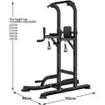 thumbnail image 2 of Multi Function Power Tower Dip Station Strength Training Exercise Bar for Home Gym, Adjustable Height Dip Stand, Black, 2 of 5
