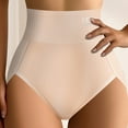 thumbnail image 4 of JUSLIO Ladies Underwear High Waisted Briefs No Show Underwear Butt Lifting Tummy Control Panties Beige L, 4 of 5