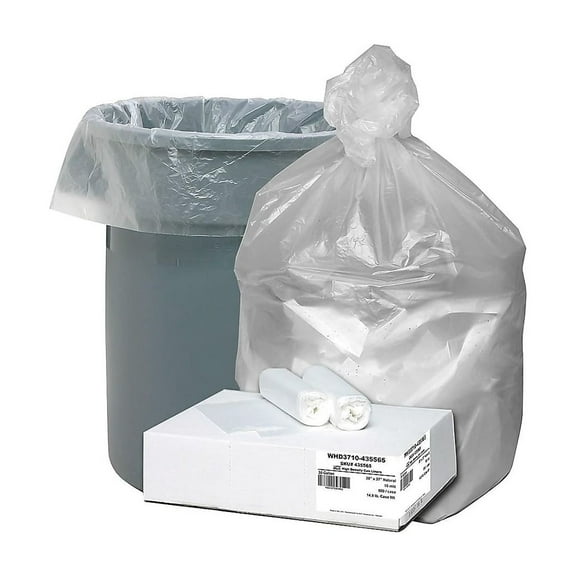 Webster Ultra Plus 30 Gallon Trash Bags Natural 435565