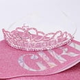 thumbnail image 4 of Sparklane Pink Birthday Crown and Sash Set, Women's Princess Birthday Accessory, One Size, Female, Girls, 4 of 15