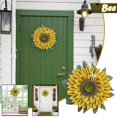 thumbnail image 2 of Girasol De Abeja, Adornos De Corona Colgantes Artificiales, Corona De Día De Abeja Para Puerta Delantera, Decoración Para Fiesta De Boda Vogacara HA042635-06, 2 of 6