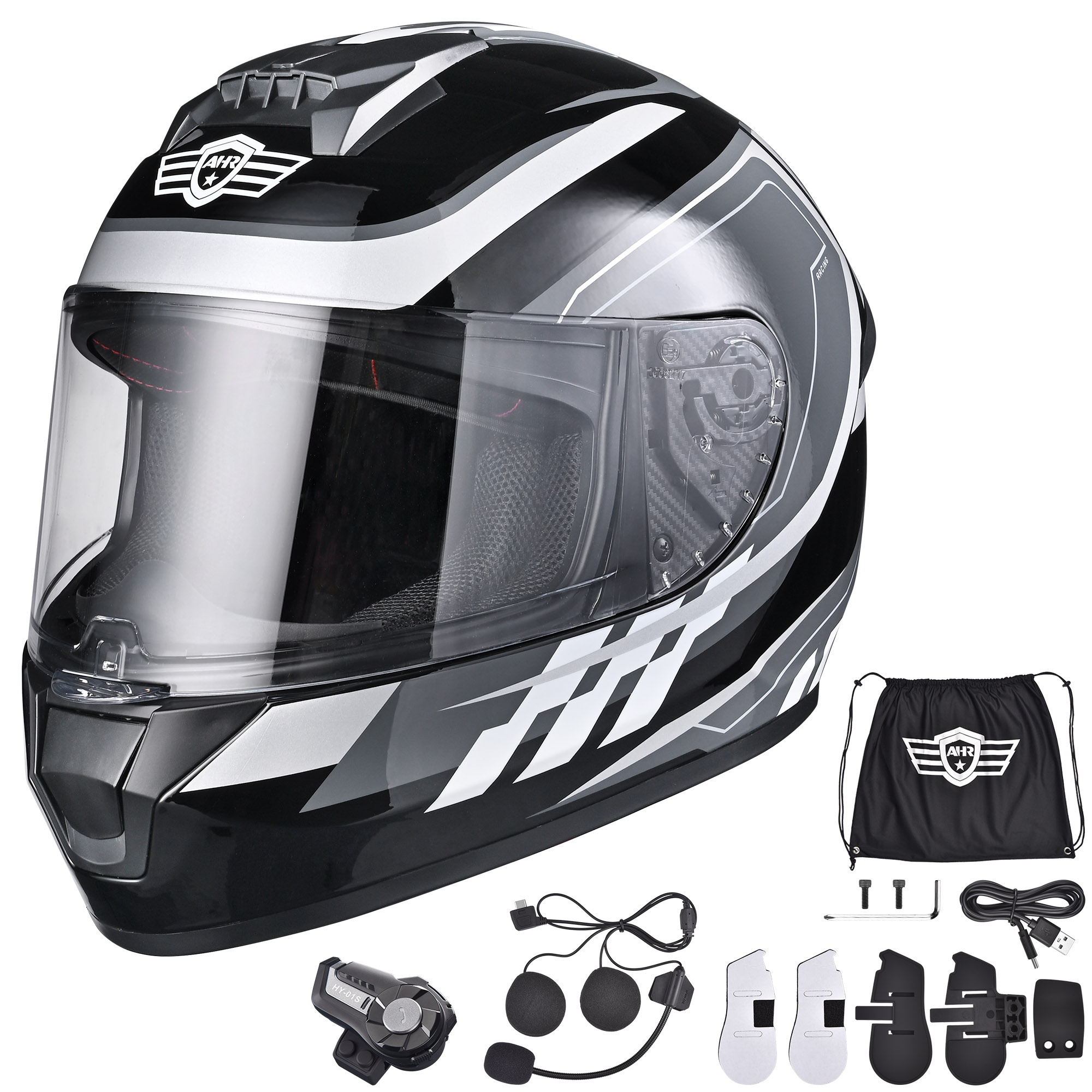 AHR DOT Full Face Motorcycle Helmet 
