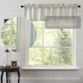 thumbnail image 3 of VHC Brands Grain Sack Aqua Blue Stripe Coastal Farmhouse Kitchen Curtain Valance 16x72, 3 of 6