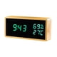 thumbnail image 1 of Reloj ador digital de de bambú, LED /24 tiempo tiempo de tiempo de tiempo de , fecha, repetición de y temperatura, con pis, reloj verde Sunnimix Despertador digital, 1 of 8