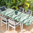 thumbnail image 2 of Green Weeping Eucalyptus Table Cloths for 8 Foot Rectangle Tables, Spring Summer Country Leaves Patio Waterproof Elastic Fitted Tablecloths, Washable Rectangular Table Cover for Camping, 2 of 8