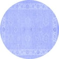 thumbnail image 1 of Ahgly Company Indoor Round Persian Blue Traditional Area Rugs, 6' Round, 1 of 4