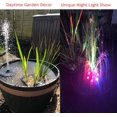 thumbnail image 2 of Bomba de fuente solar, fuente de baño para pájaros mejorada de 3 W con luces LED, 7 estilos de agua y fijador, bomba de fuente de agua con energía solar con batería de almacenamiento para, 2 of 5