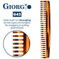 thumbnail image 2 of Giorgio G47 Large 6 Inch Hair Detangling Comb, Wide Teeth for Thick Curly Wavy Hair. Long Hair Detangler Comb For Wet and Dry. Handmade of Quality Cellulose, Saw-Cut, Hand Polished, 2 of 5
