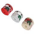thumbnail image 1 of Christmas Wired Edge Ribbon, 3 Rolls Multi Color Christmas Ribbon  for Photo Frame, 1 of 7