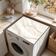 Solid Color Washer Dryer Top Cover, Waterproof Non-Slip Laundry Appliance Protector Mat, Minimalist Decor, 23.6"x19.7"